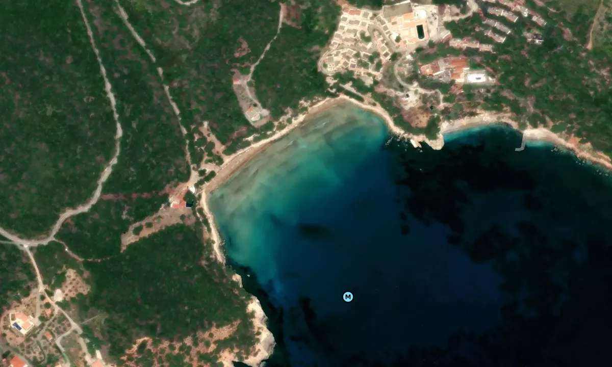 Satelite image of Paralia Chrisi Milia