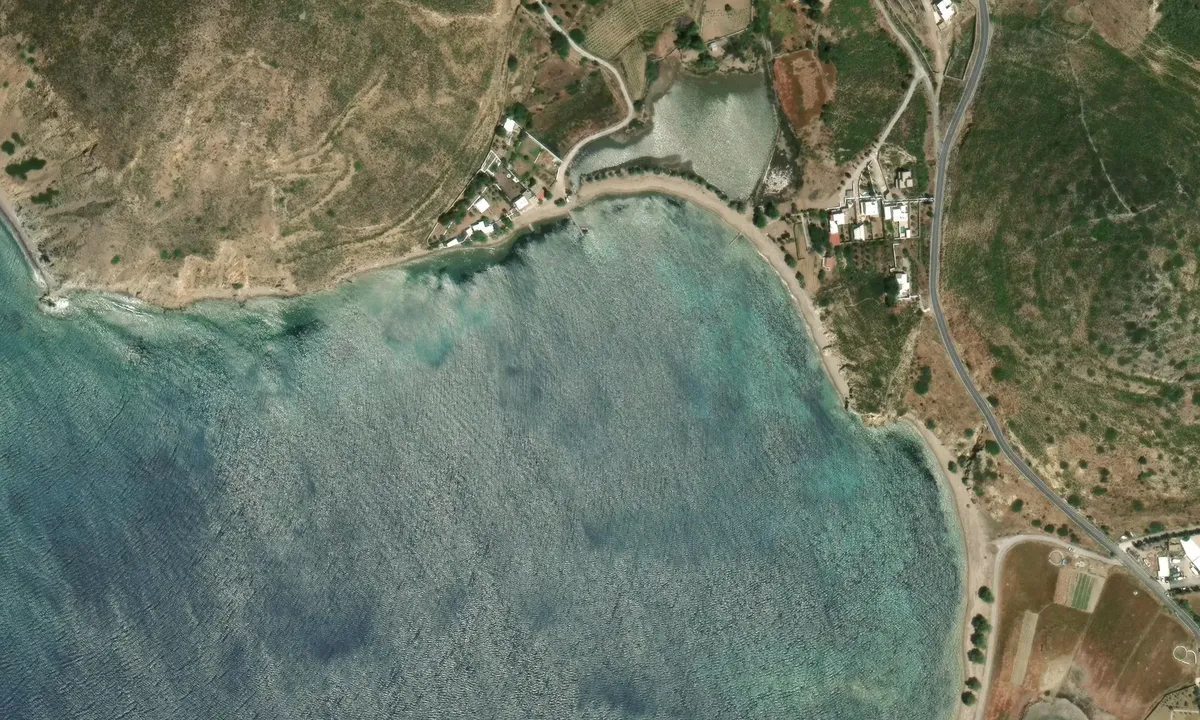 Satelite image of Paralia Diakofti