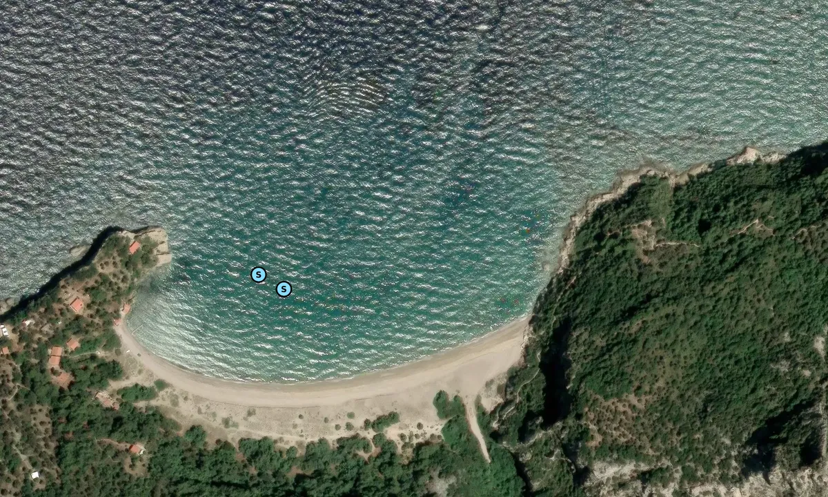 Satelite image of Paralia Megalo Seitani