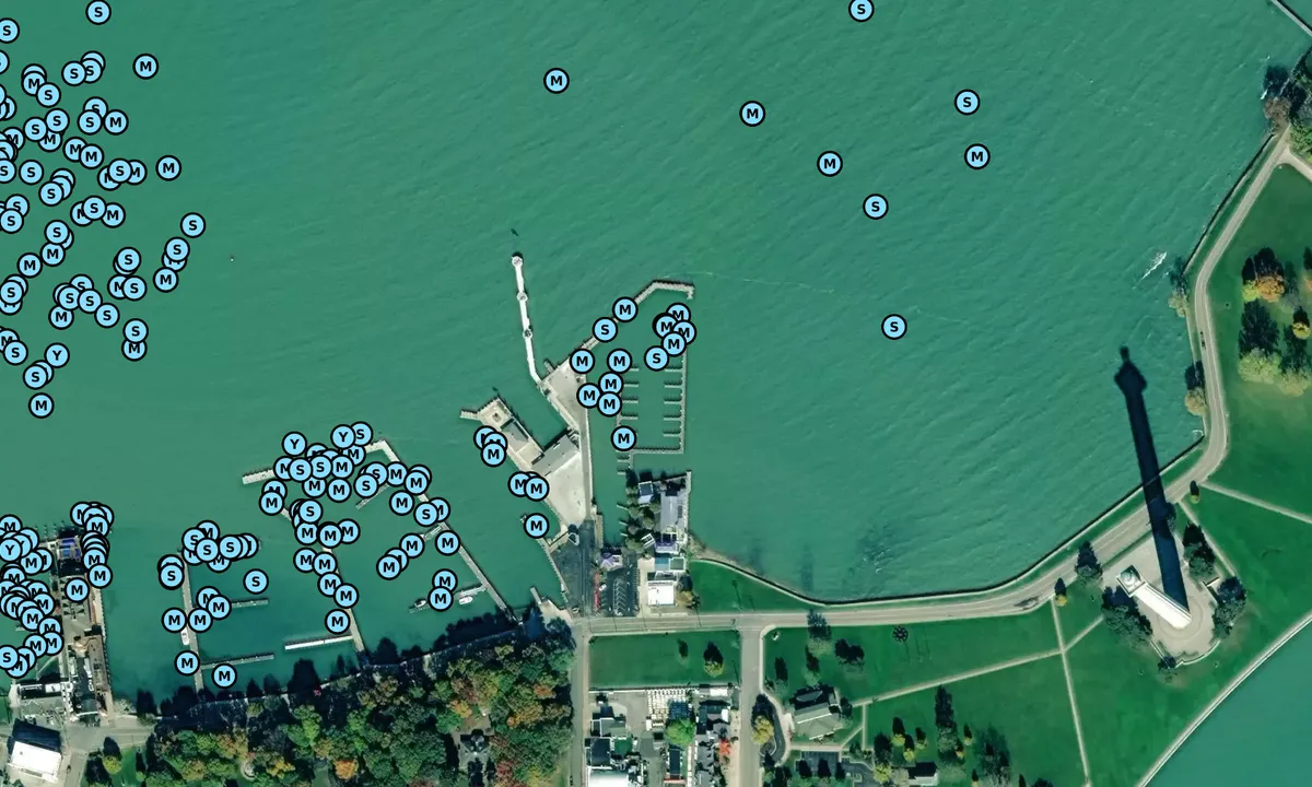 Satelite image of Park Place Boat Club