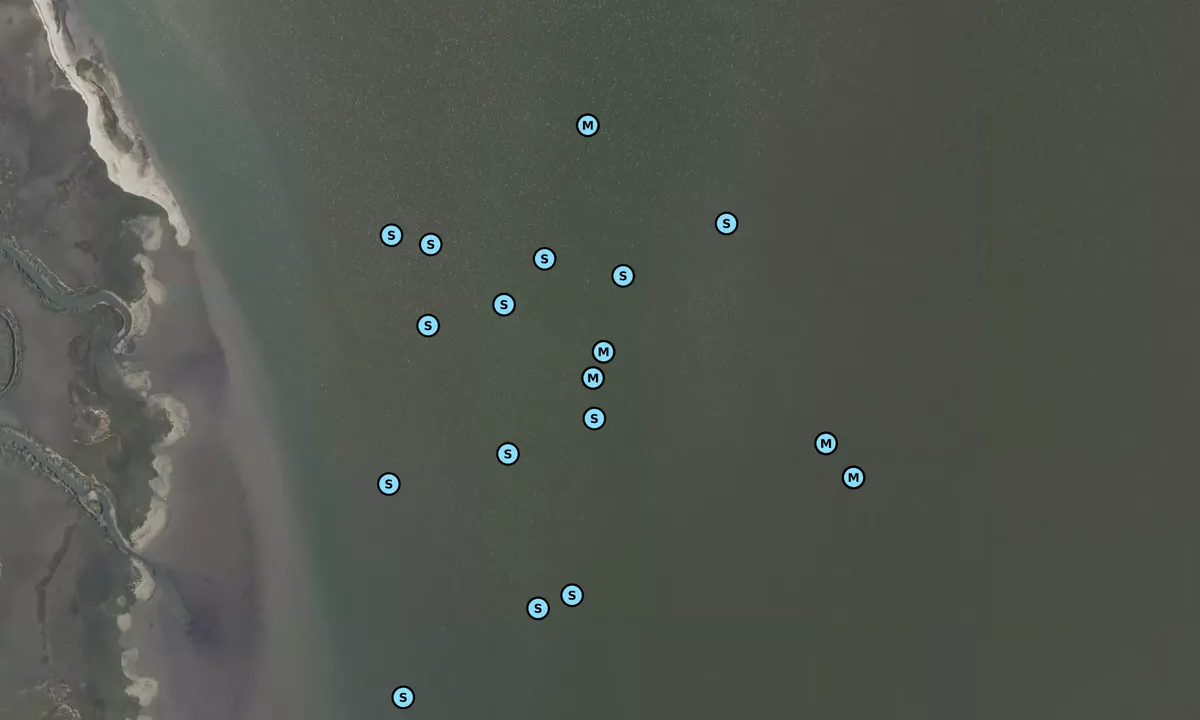 Satelite image of Parris Spit Northeast