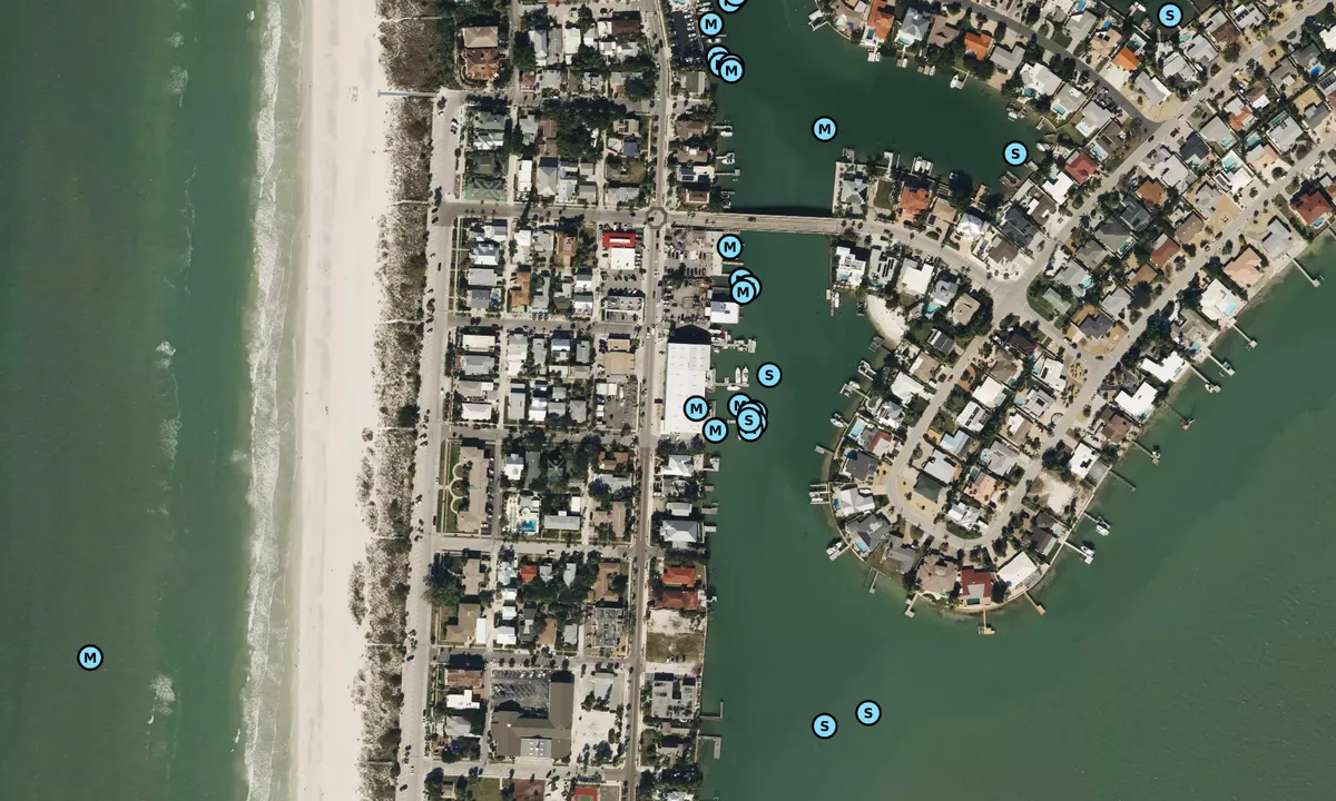 Satelite image of Pass-A-Grille Marina - St. Pete Beach
