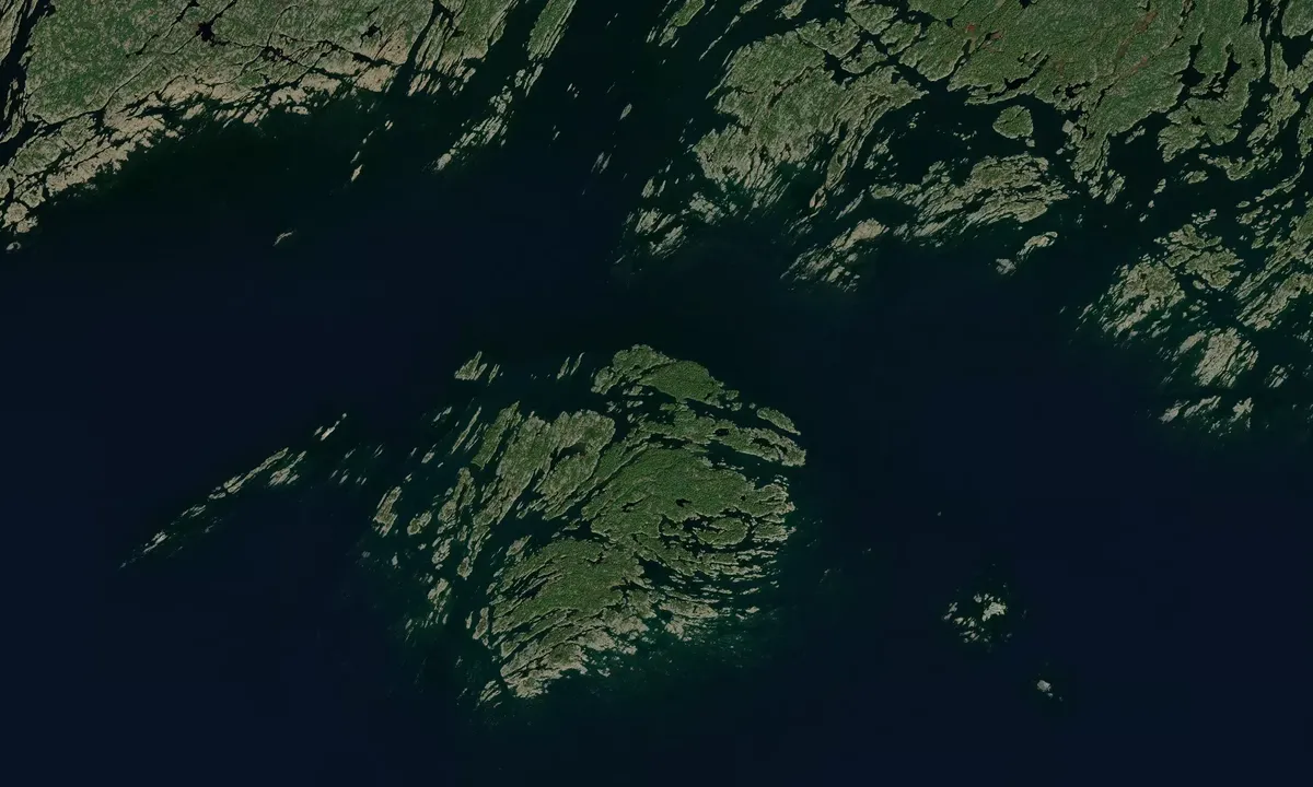 Flyfoto av Pearl Island