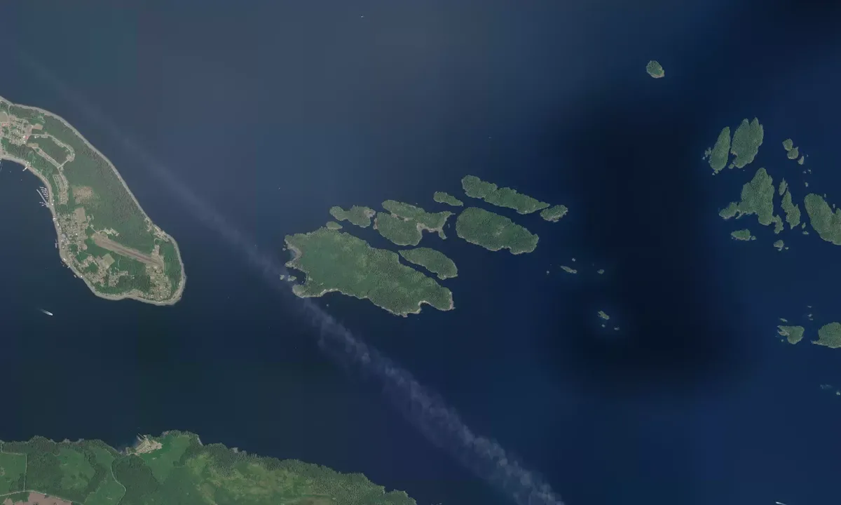 Flyfoto av Pearse Islands