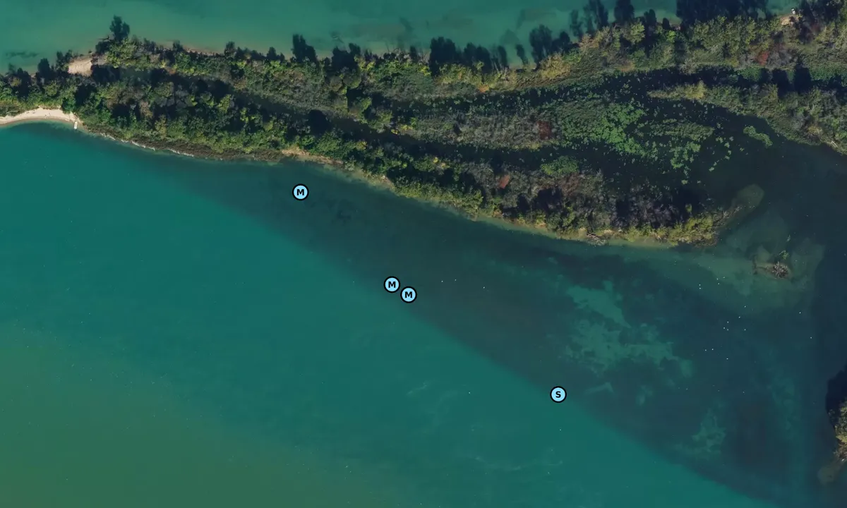 Flyfoto av Peche Island