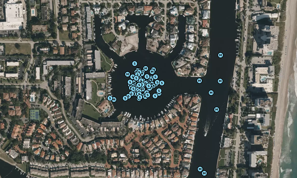 Satelite image of Pelican Harbor - Delray Beach