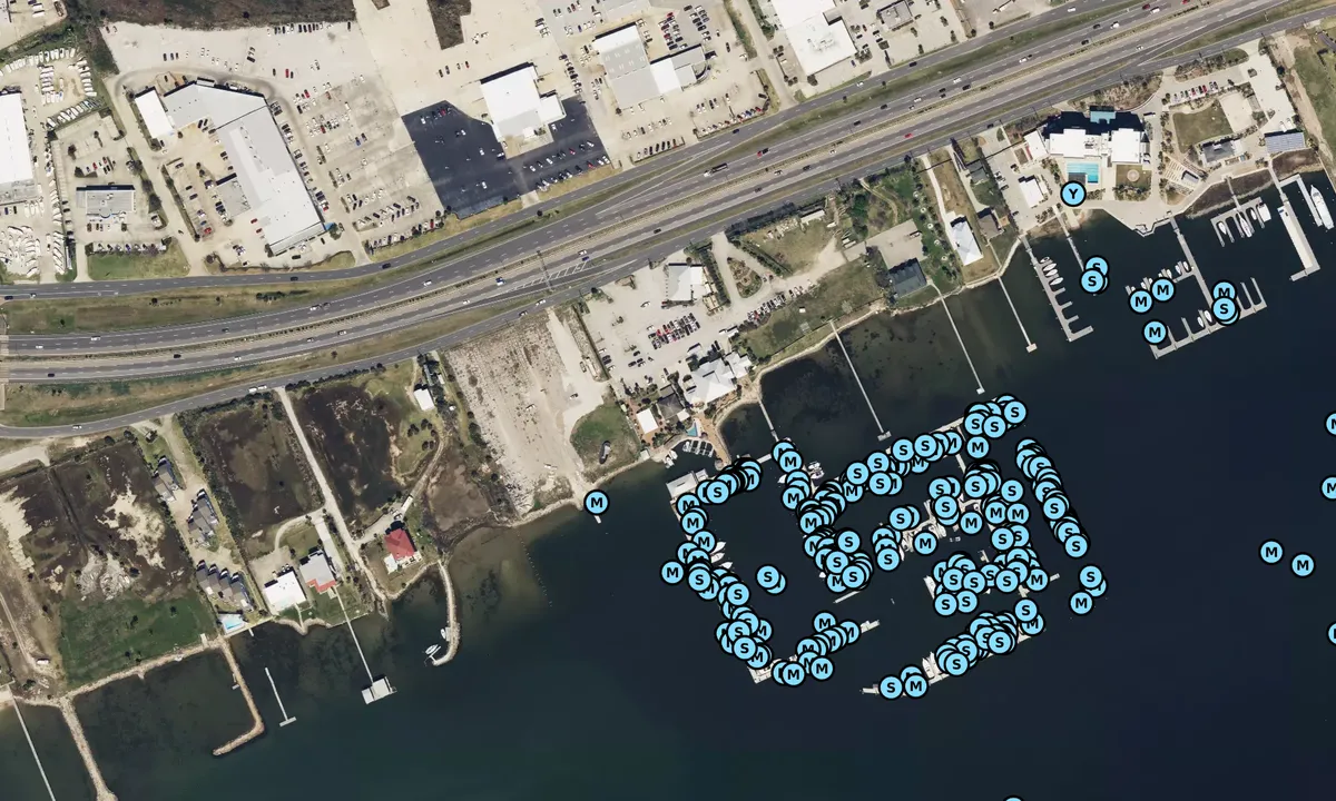 Satelite image of Pelican Rest Marina