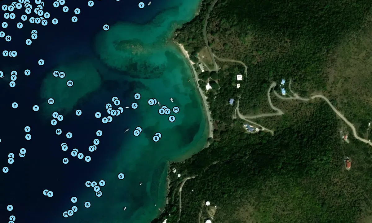 Satelite image of Pelican Rock South