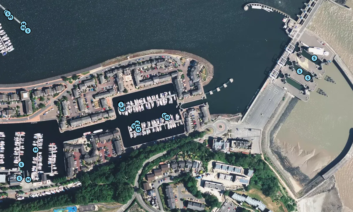 Satelite image of Penarth Marina