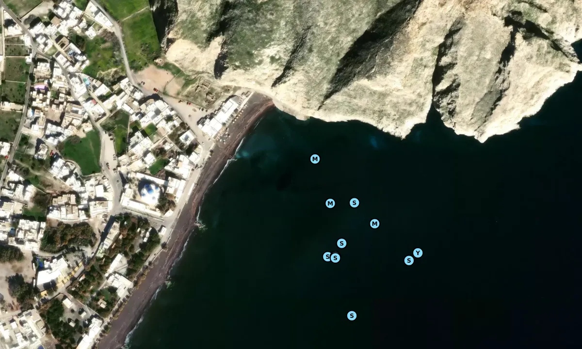 Satelite image of Perissa