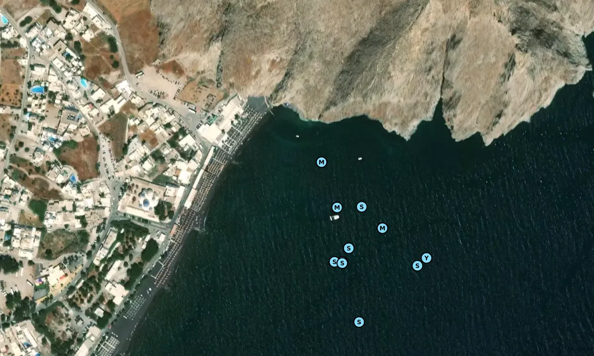 Satelite image of Perissa