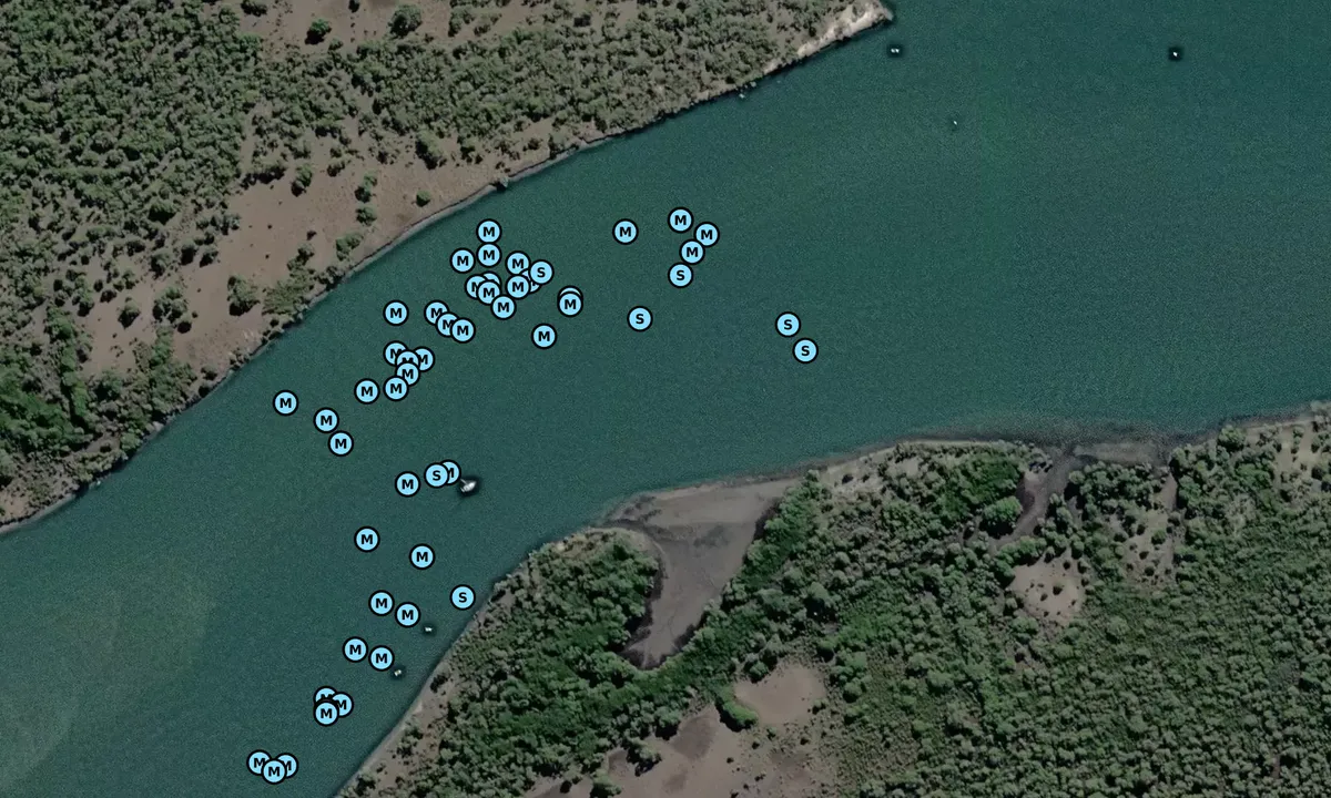Satelite image of Perry's Hole 6mtr