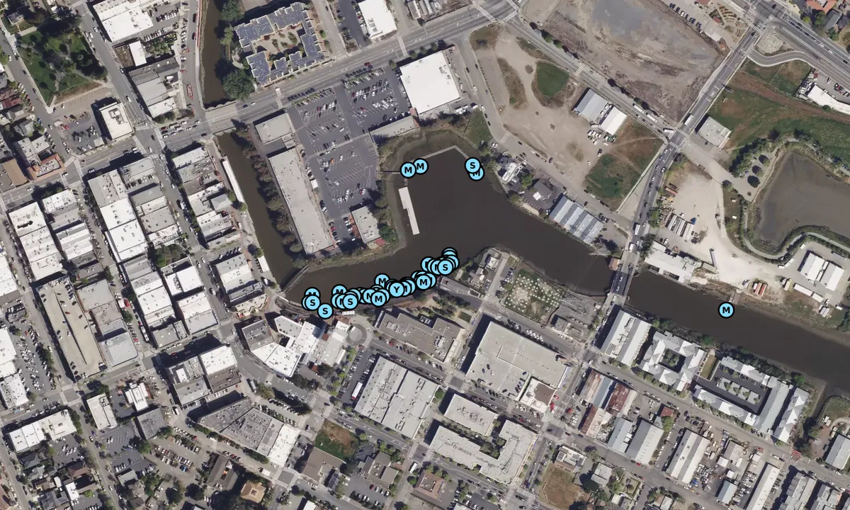 Satelite image of Petaluma Yacht Club