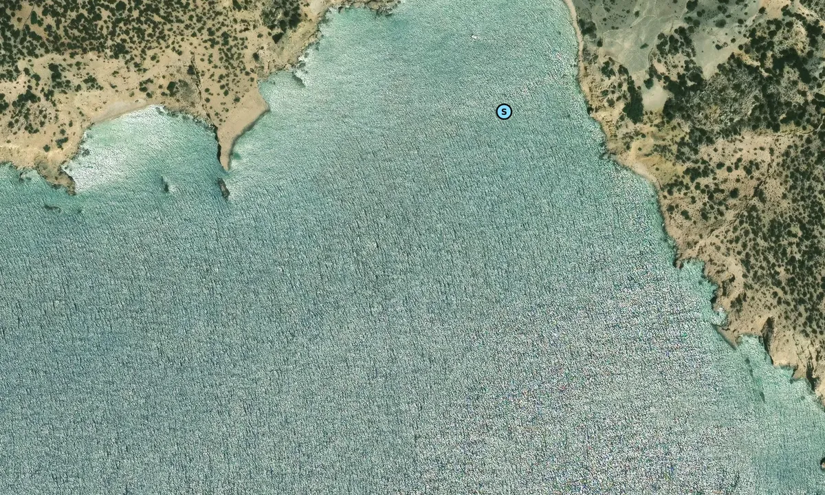 Satelite image of Pezoulia Beach