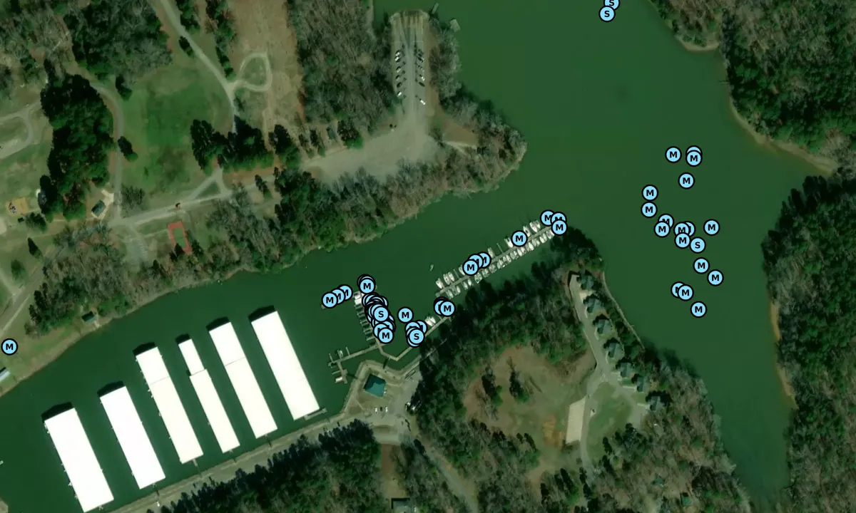 Satelite image of Pickwick Landing State Park Marina