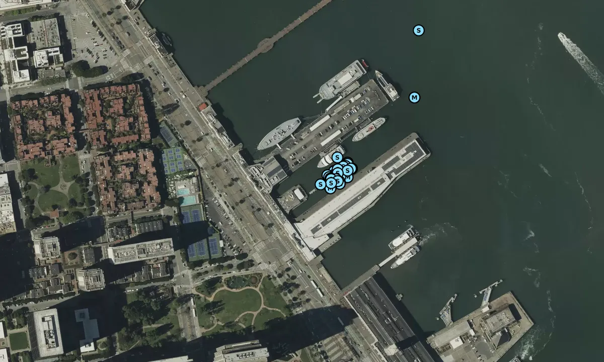 Satelite image of Pier 1 1/2