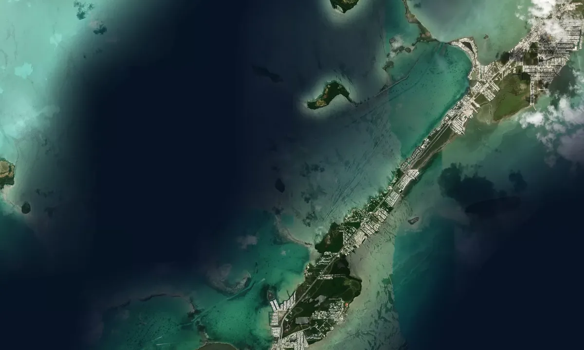 Flyfoto av Pigeon Key