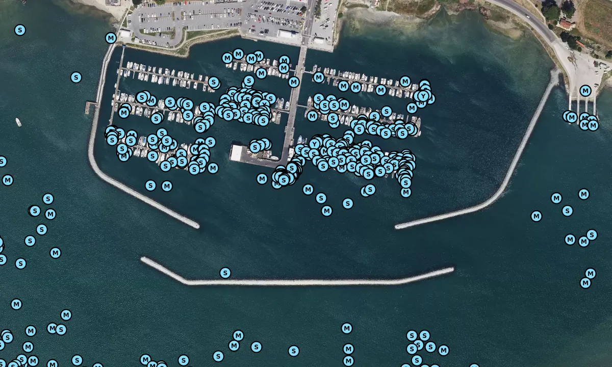 Satelite image of Pillar Point Harbor