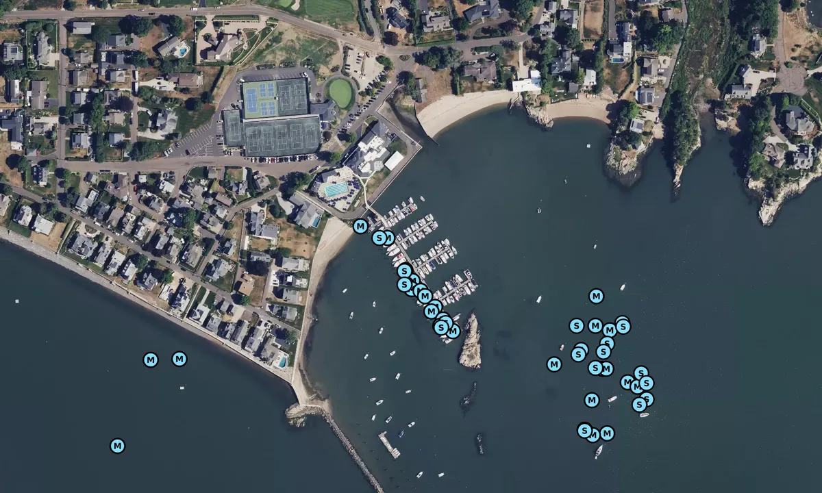 Satelite image of Pine Orchard Yacht and Country Club