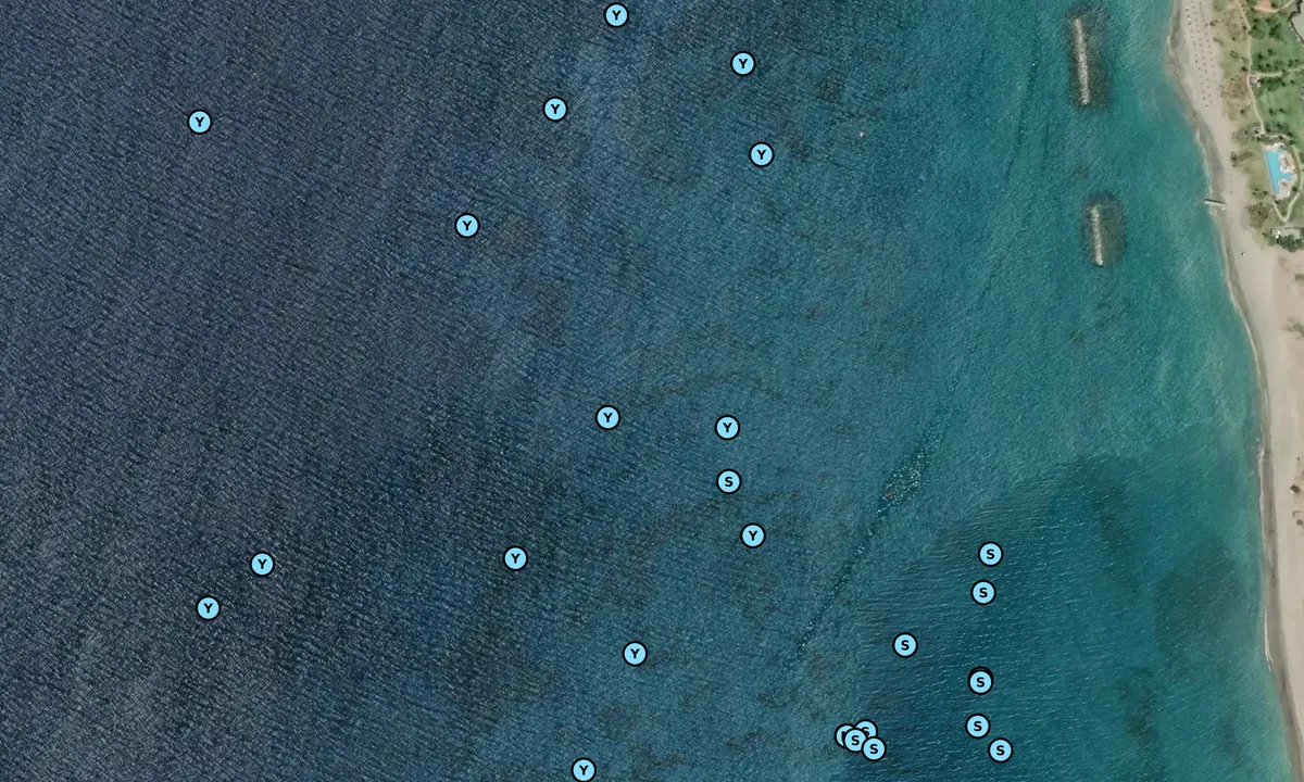 Satelite image of Pinneys Beach - Saint Thomas Lowland