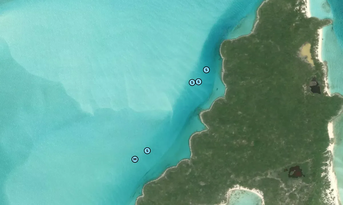 Satelite image of Pipe Cay West