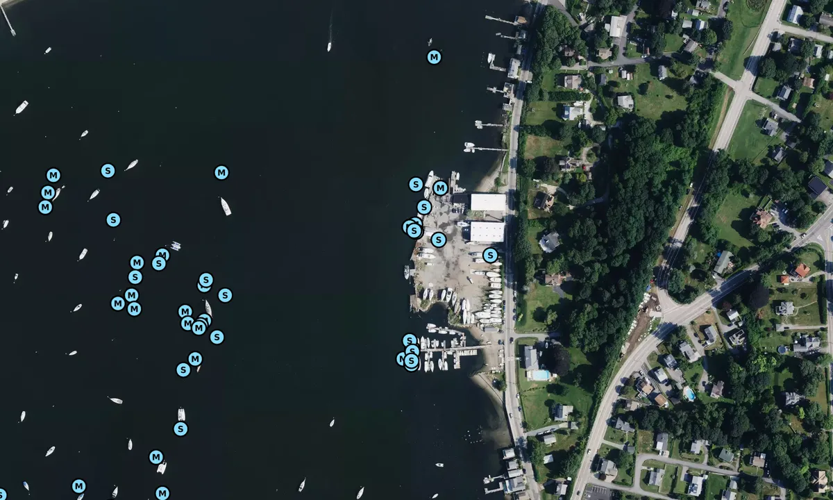 Satelite image of Pirate Cove Marina - Tiverton