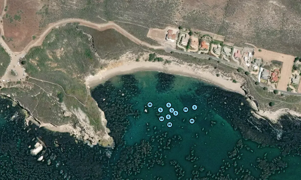 Satelite image of Pirates Cove - Pismo Beach