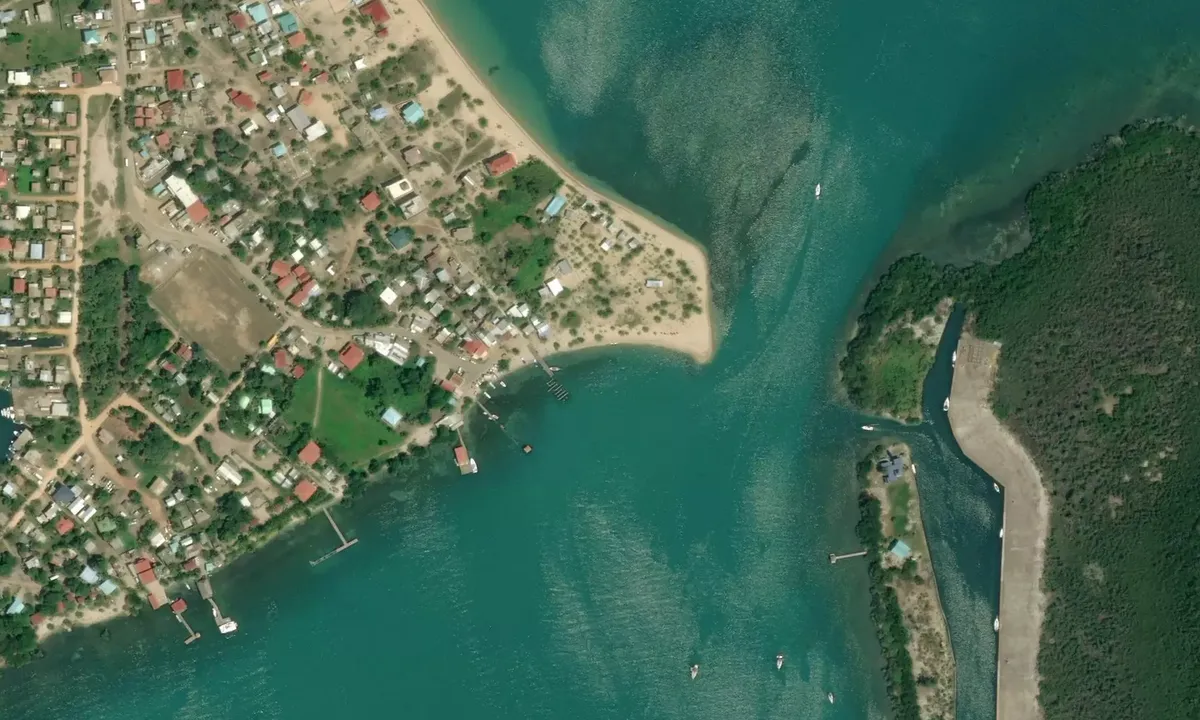 Satelite image of Placencia