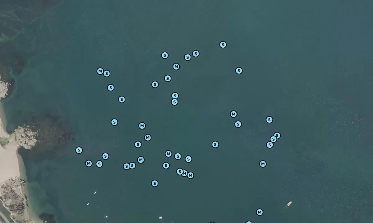 Satelite image of Plage de Kermorvan
