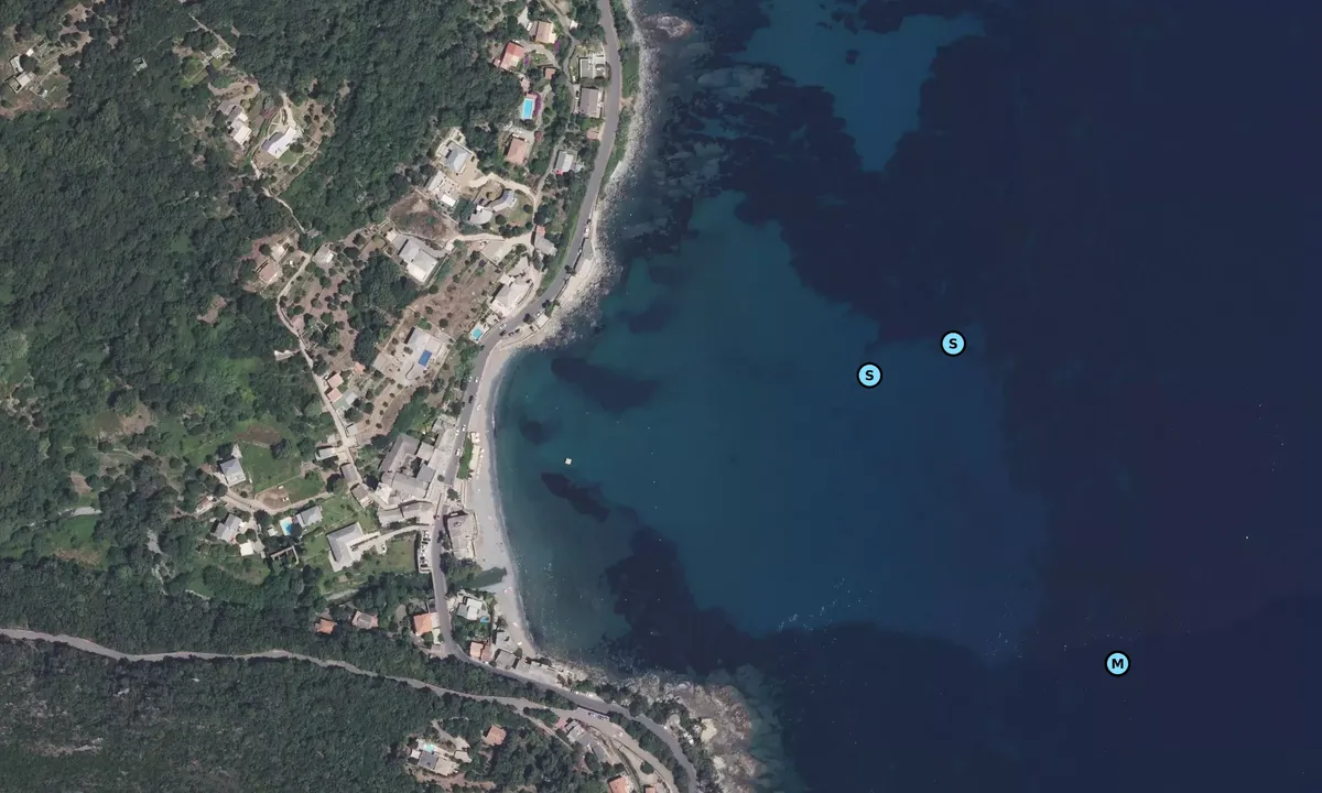 Satelite image of Plage de la Vasina