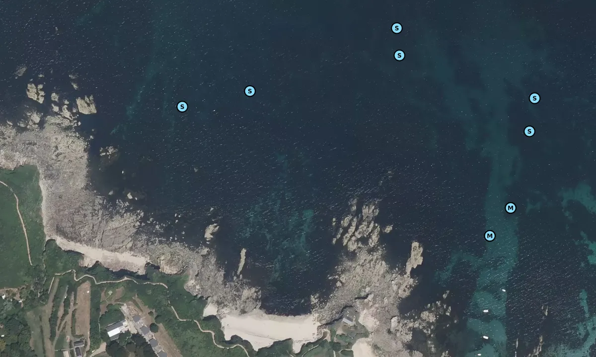 Satelite image of Plage de Porh Skeudoul