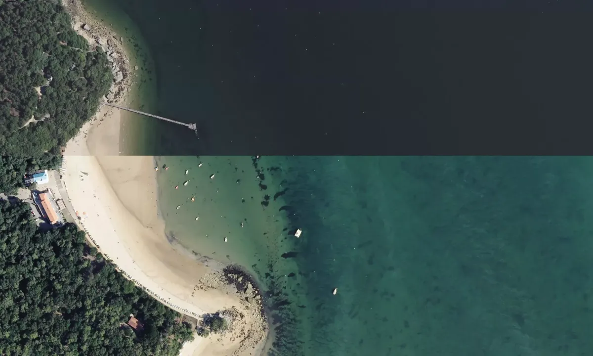 Flyfoto av Plage des Dames