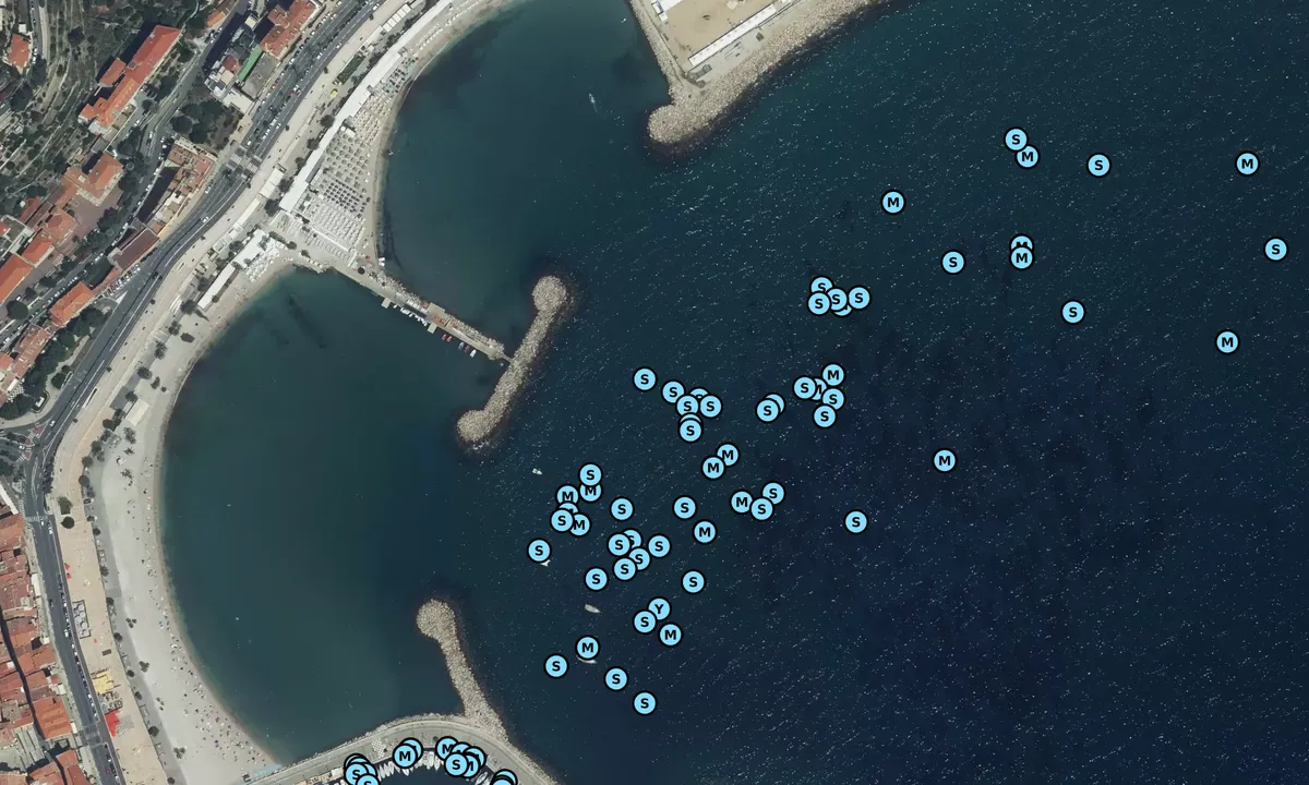 Satelite image of Plage des Sablettes