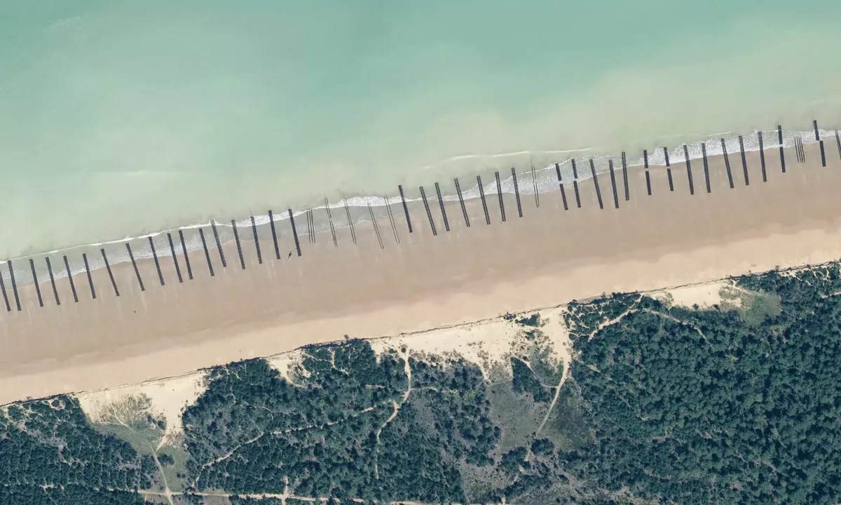 Flyfoto av Plage des Saumonards