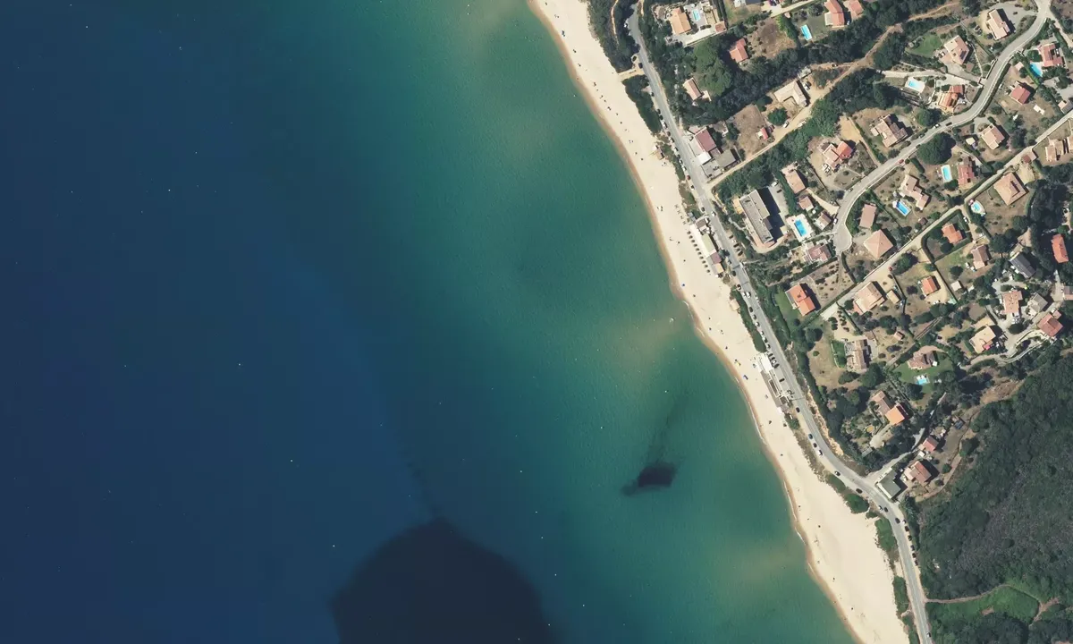 Satelite image of Plage du Santana