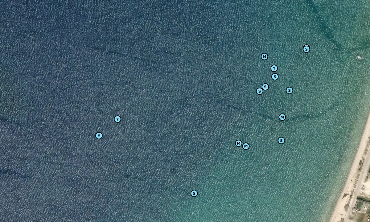 Satelite image of Plataria Beach