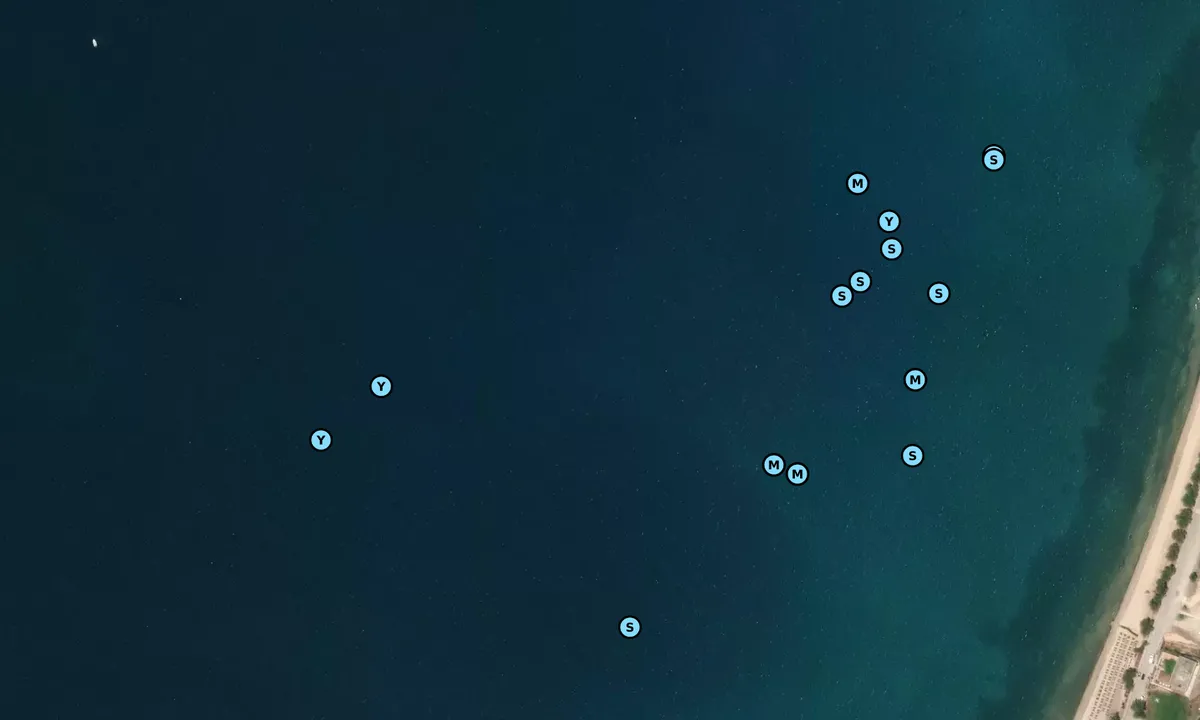Satelite image of Plataria Beach