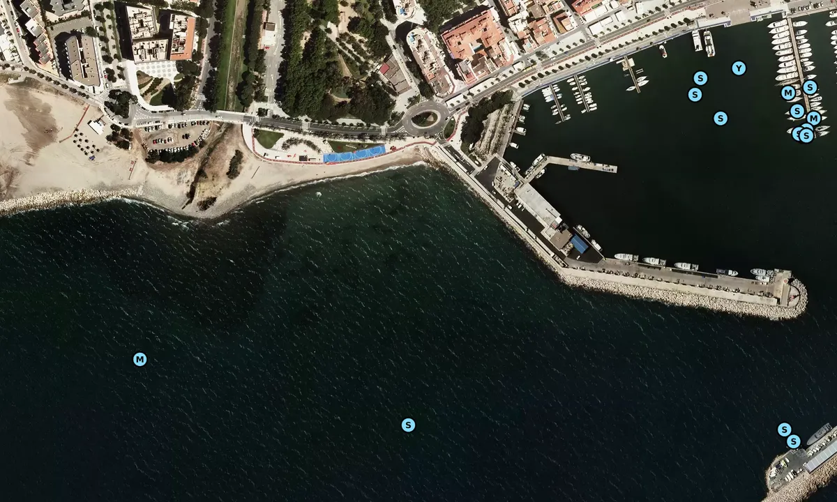 Satelite image of Platja de La Riera