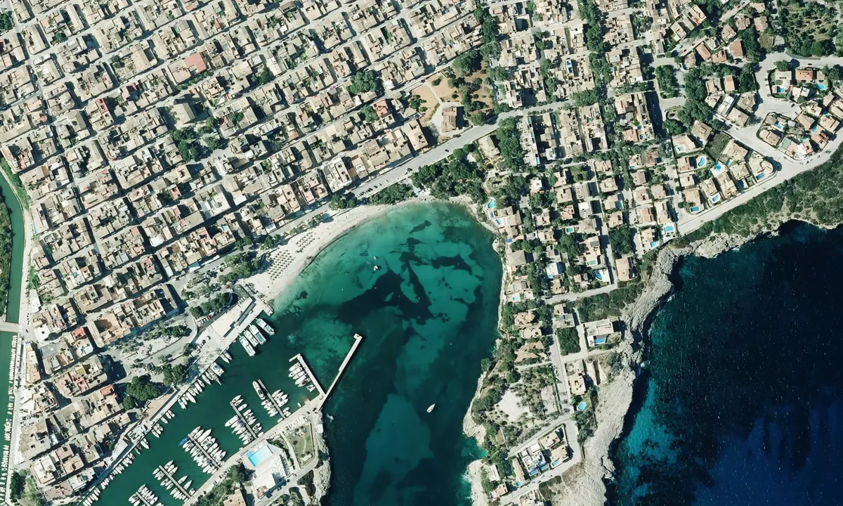 Flyfoto av Platja de Porto Cristo
