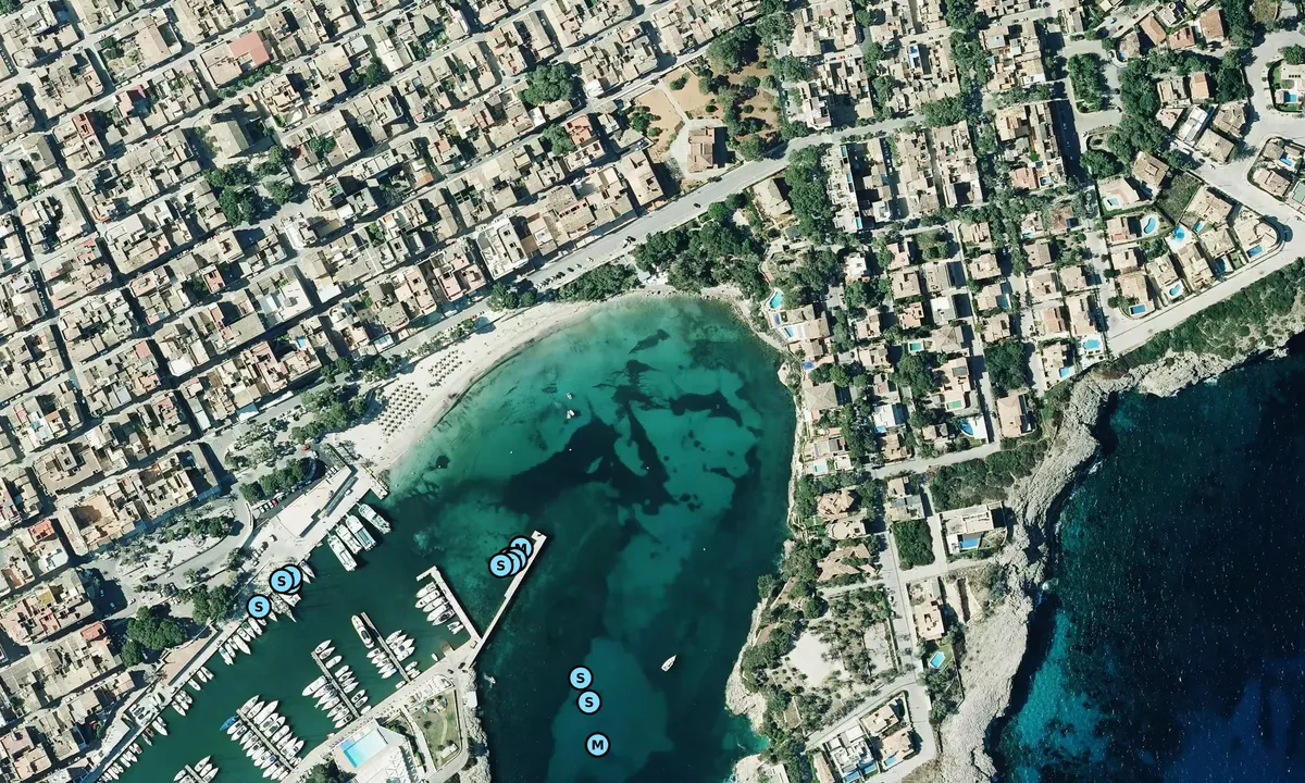 Satelite image of Platja de Porto Cristo