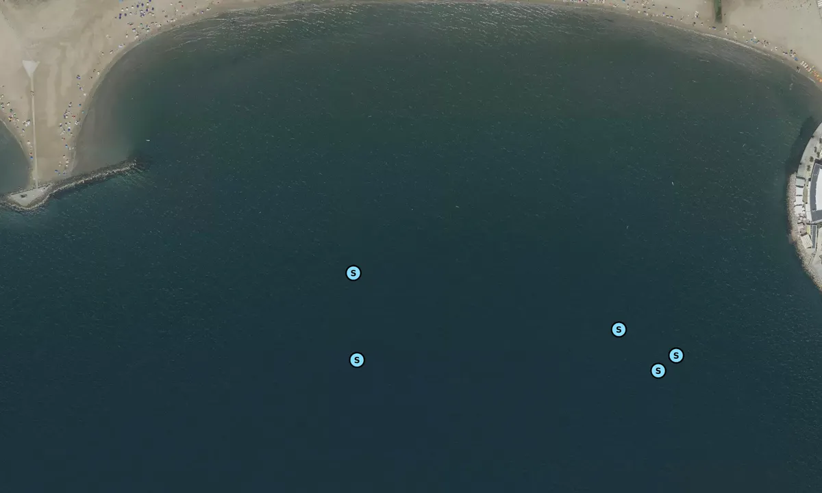 Satelite image of Platja de Ribes Roges