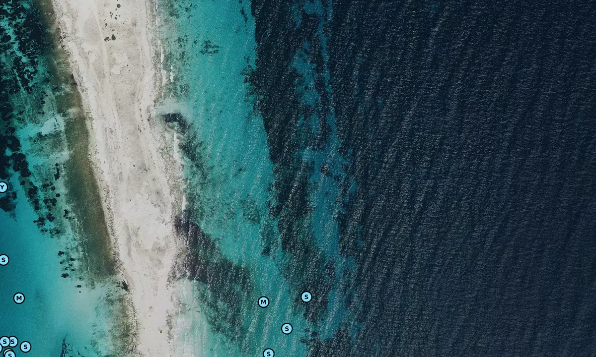 Satelite image of Platja de ses Illetes East