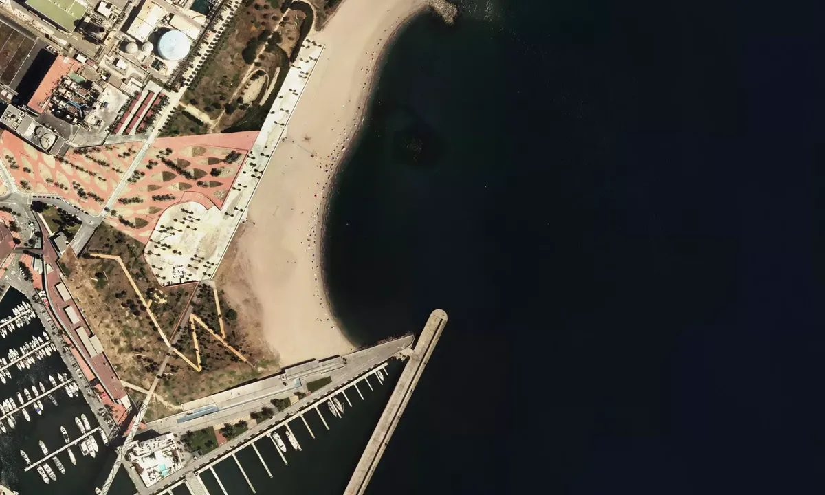 Flyfoto av Platja del Forum