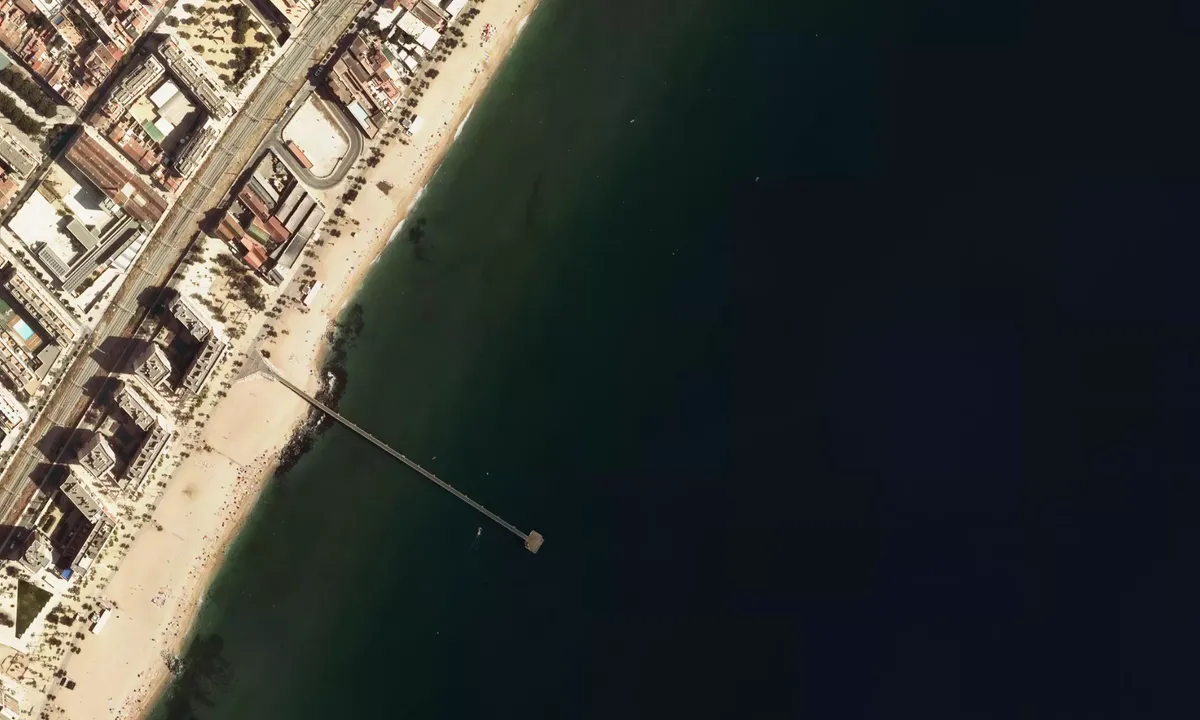 Flyfoto av Platja pont del petroli