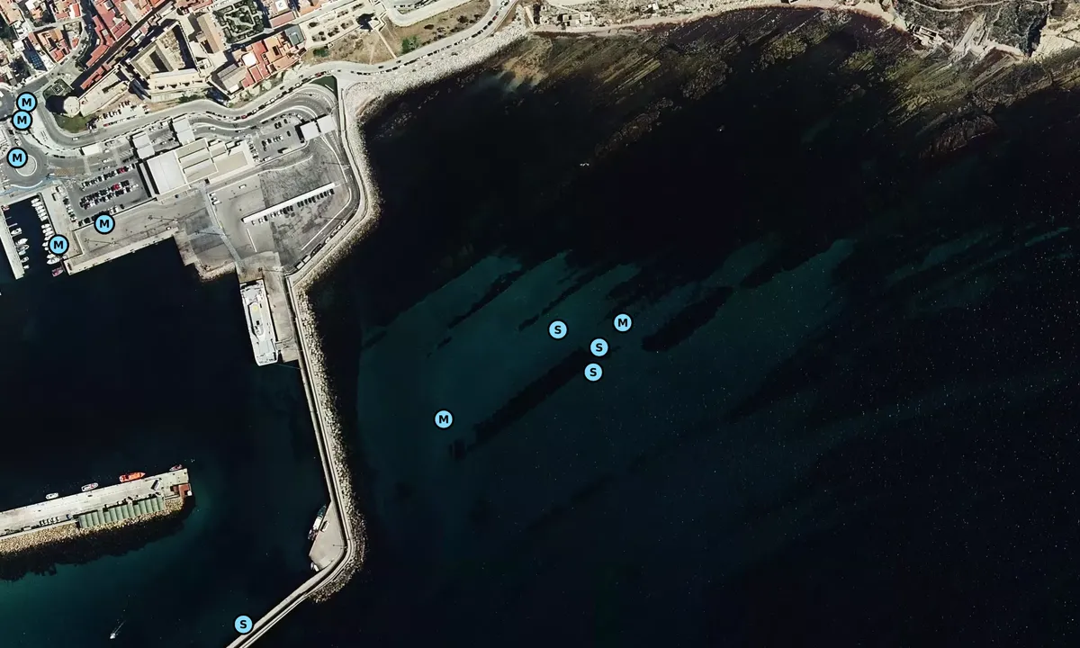 Satelite image of Playa Chica