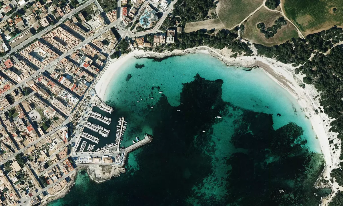 Flyfoto av Playa d'es Dolç