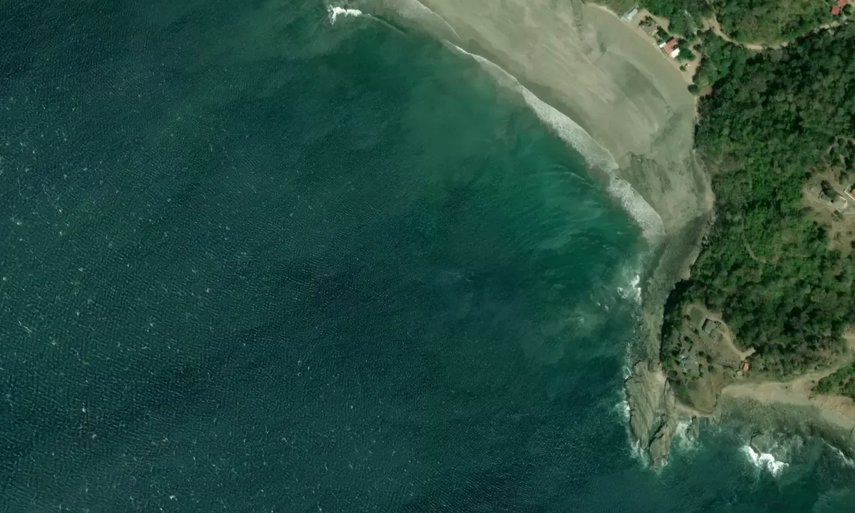 Satelite image of Playa Maderas