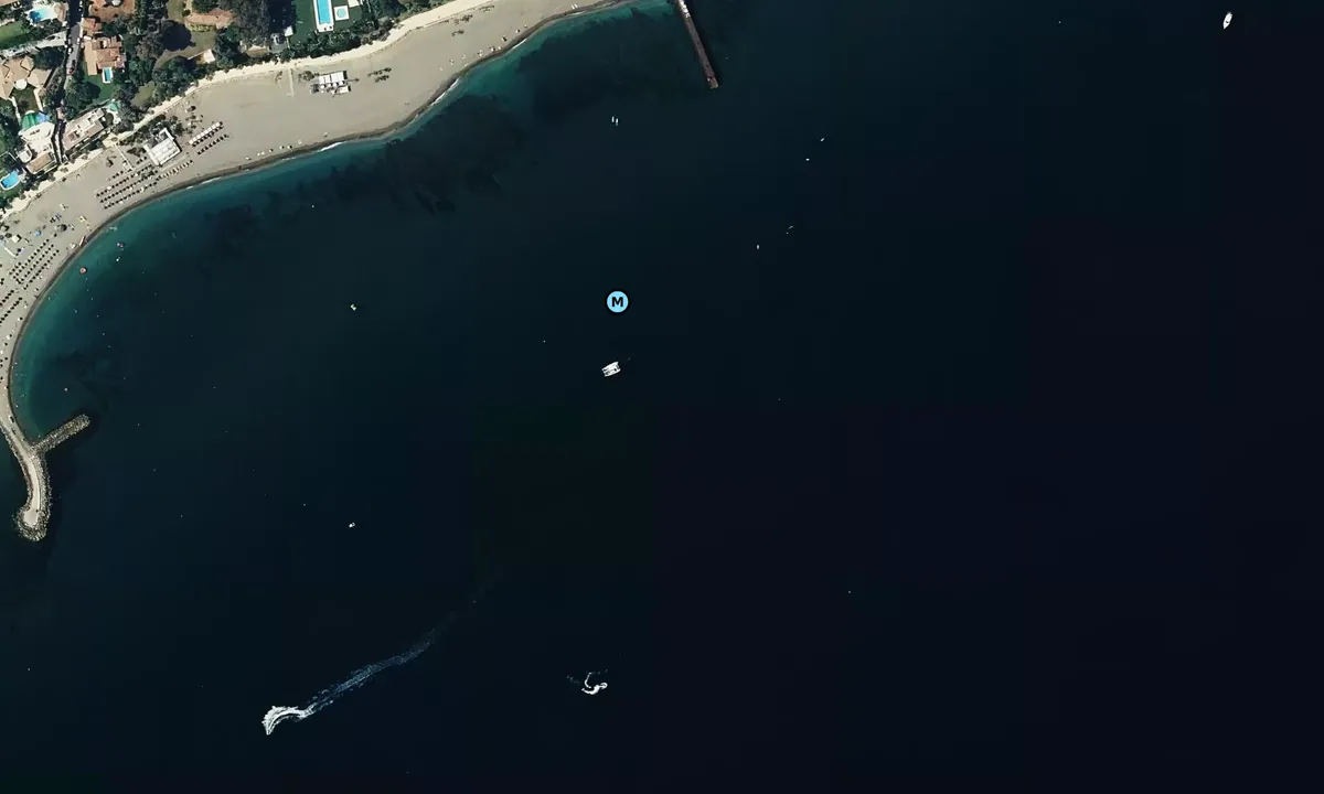 Satelite image of Playa Nagueles