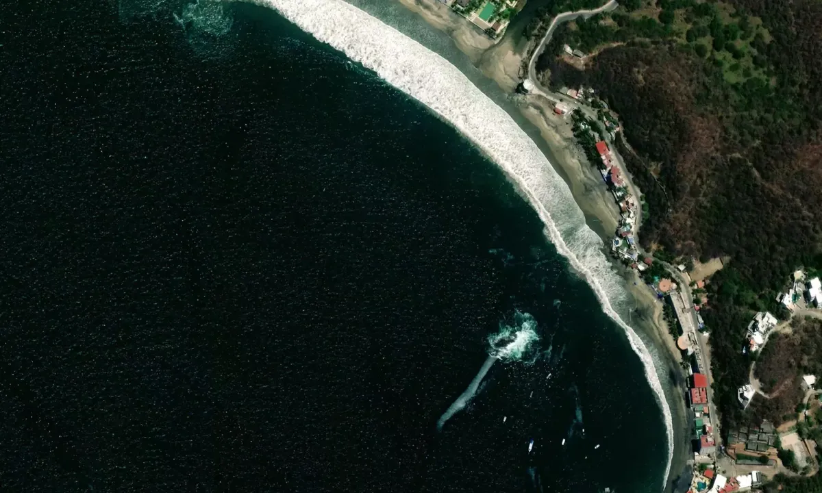 Satelite image of Playa Santiago