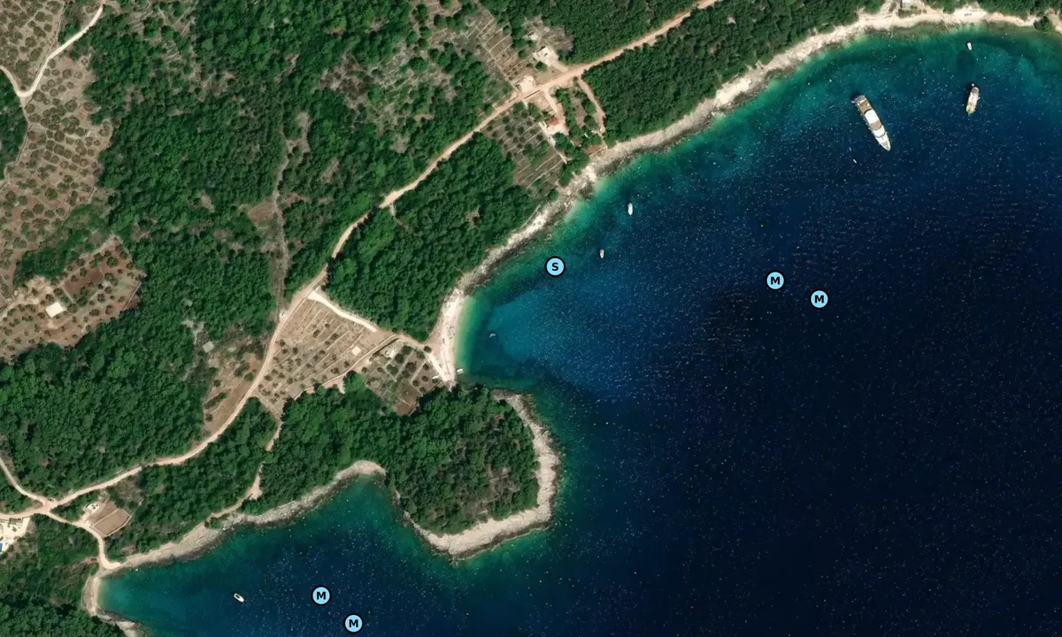Satelite image of Plaža Puntica